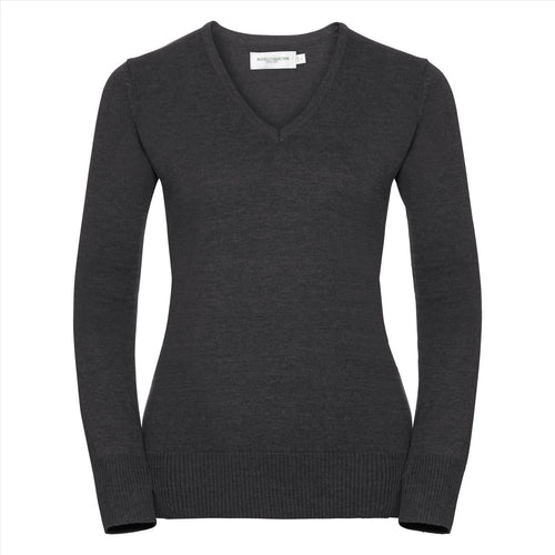 Russell Ladies V-Neck Knitted Pullover