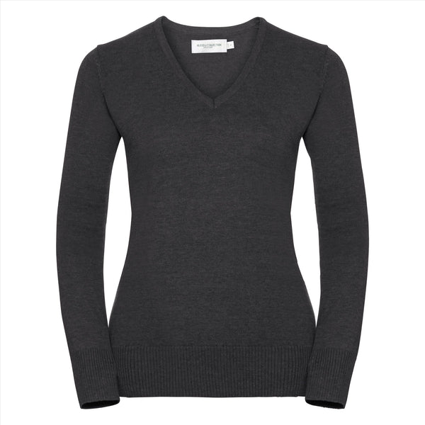 Russell Ladies V-Neck Knitted Pullover