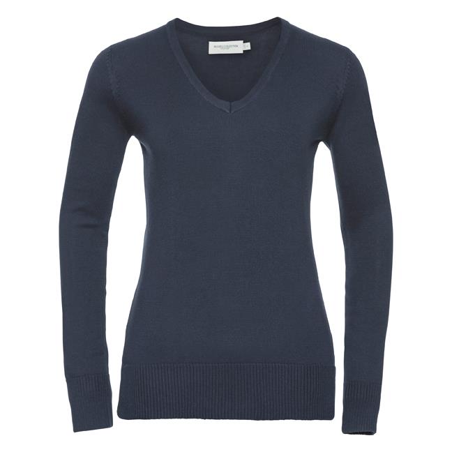Russell Ladies V-Neck Knitted Pullover