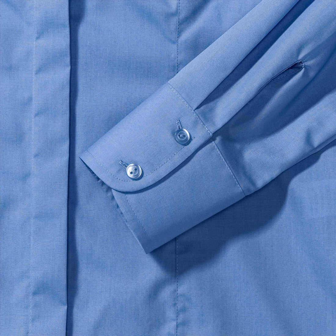 Russell Ladies Lsl Fitted Polycot. Poplin Shirt