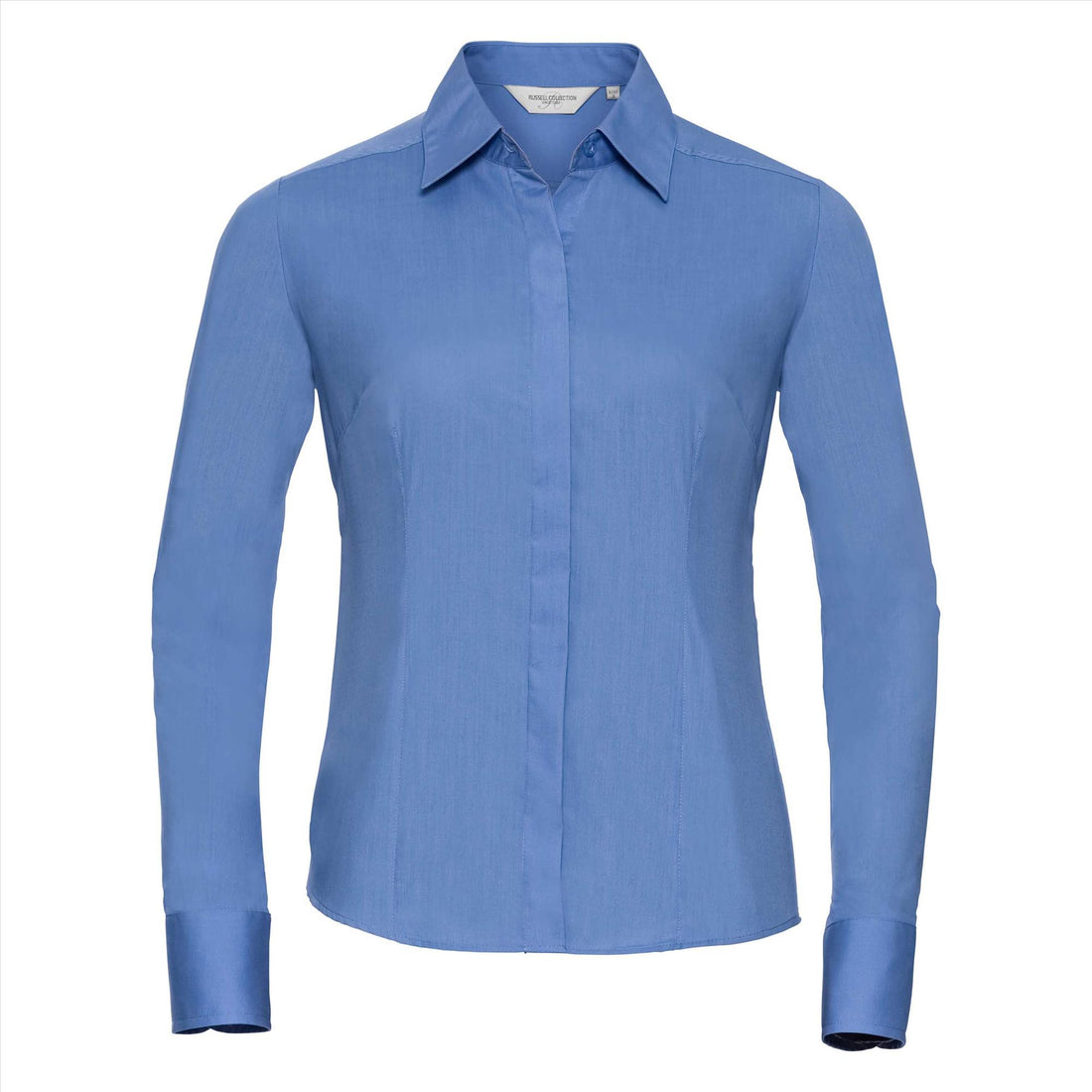 Russell Ladies Lsl Fitted Polycot. Poplin Shirt