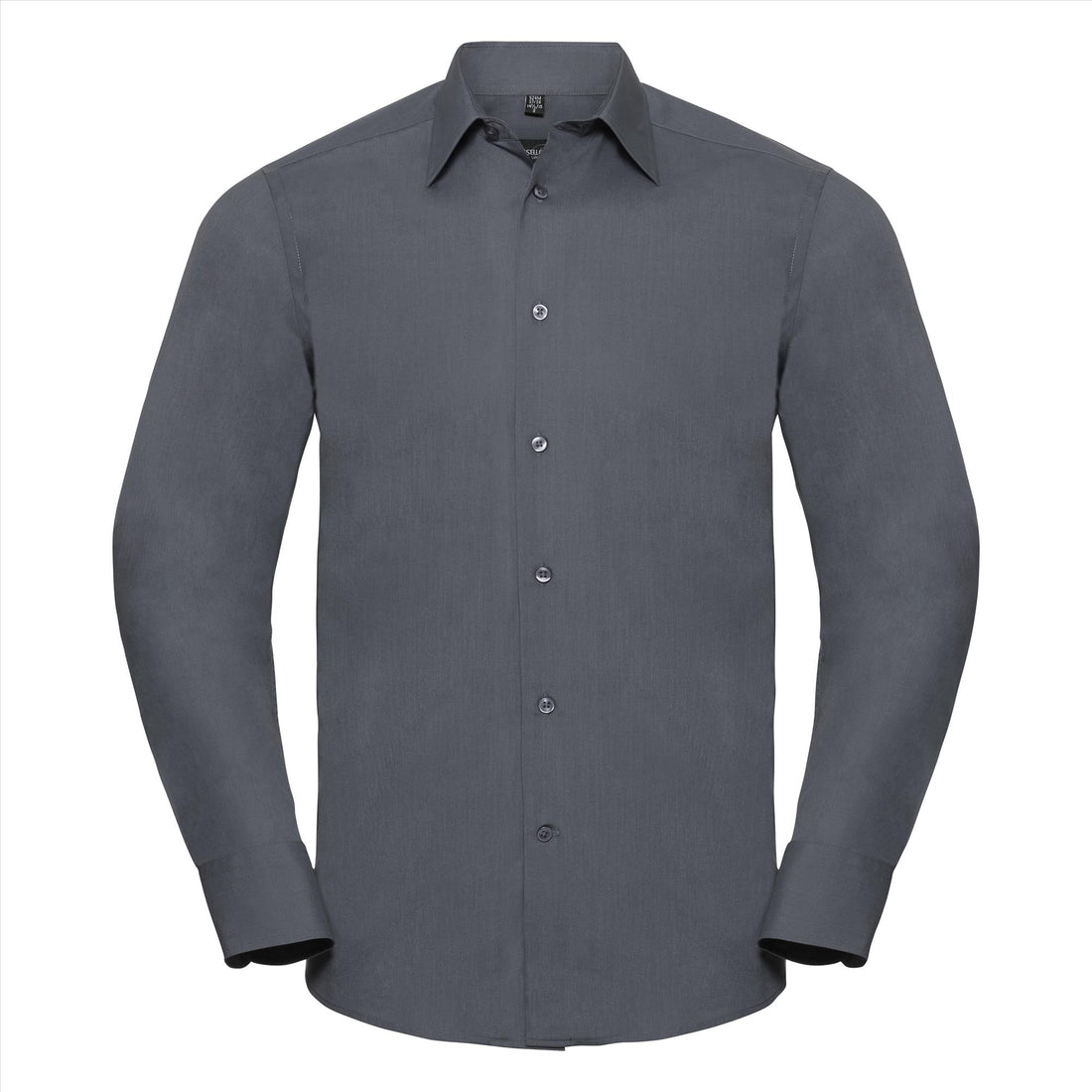 Russell Men Lsl Tailored Polycot. Poplin Shirt