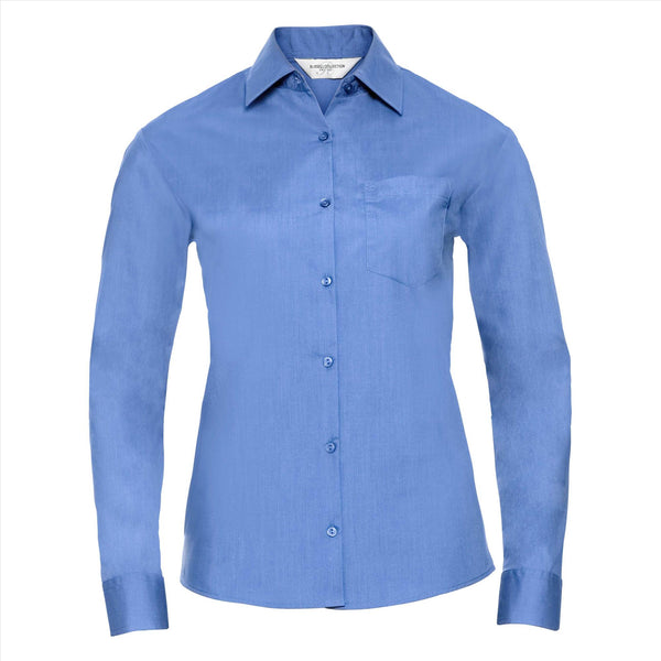 Russell Ladies Lsl Classic Polycot. Poplin Shirt