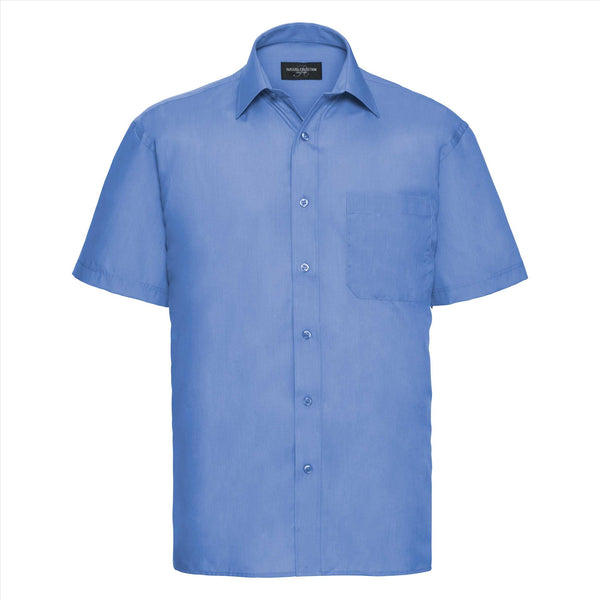 Russell Men Ss Clas. Polycot. Poplin Shirt