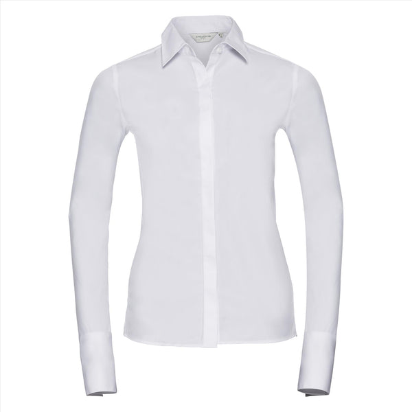 Russell Ladies Lsl Fit. Ultimate Stretch Shirt