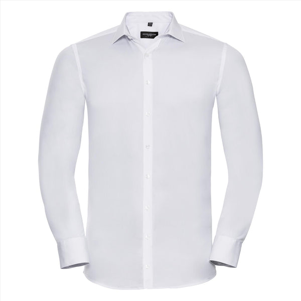 Russell Men Lsl Fitted Ultimate Stretch Shirt