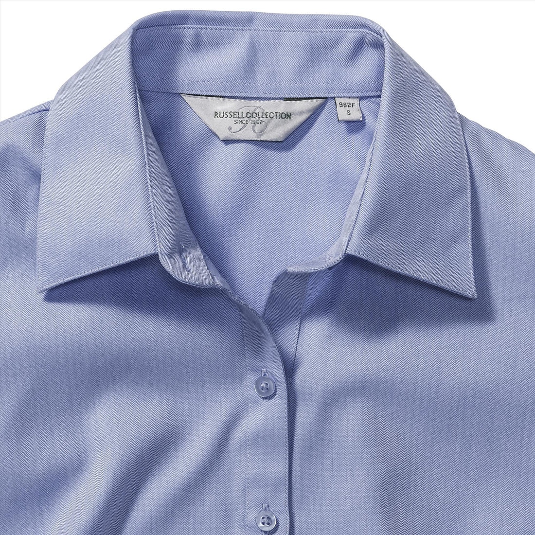 Russell Ladies Lsl Tailored Herringbone Shirt