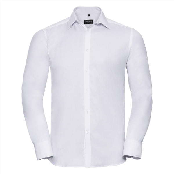 Russell Men Lsl Tailored Herringbone Shirt
