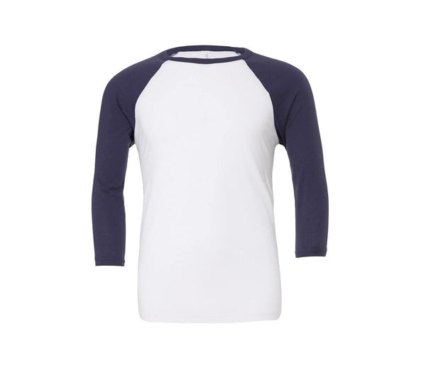 Bella + Canvas Unisex 3/4 Sleeve Baseball T-shirt