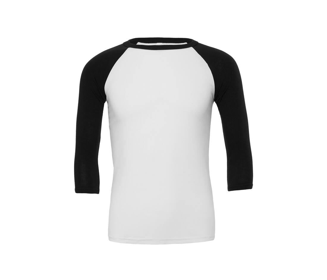 Bella + Canvas Unisex 3/4 Sleeve Baseball T-shirt