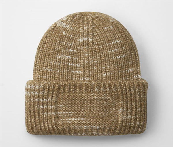 Chunky Knitted Patch Beanie