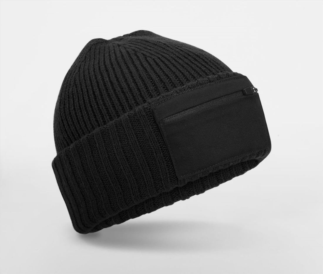 Beechfield Zip Patch Beanie