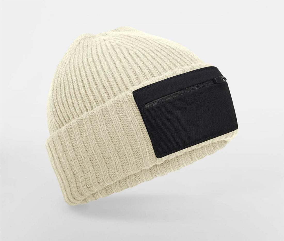 Beechfield Zip Patch Beanie