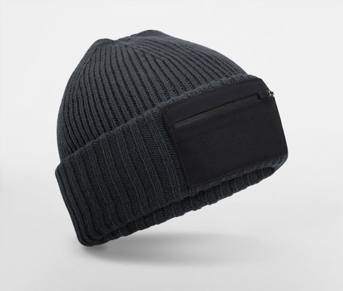 Beechfield Zip Patch Beanie