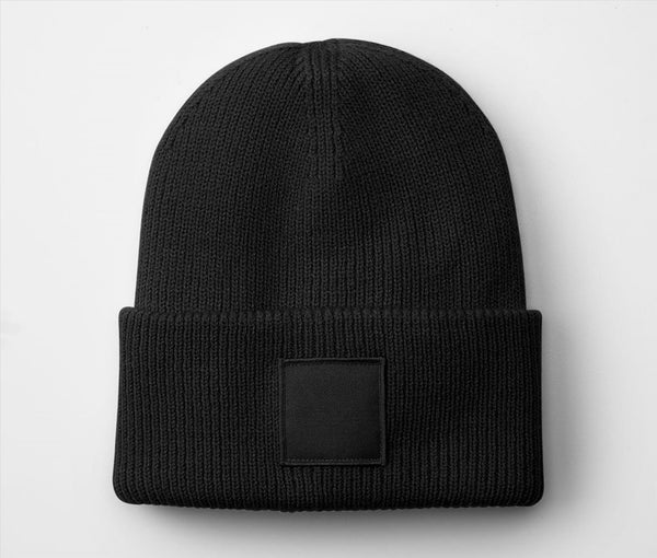 Deep Cuffed Tonal Patch Beanie