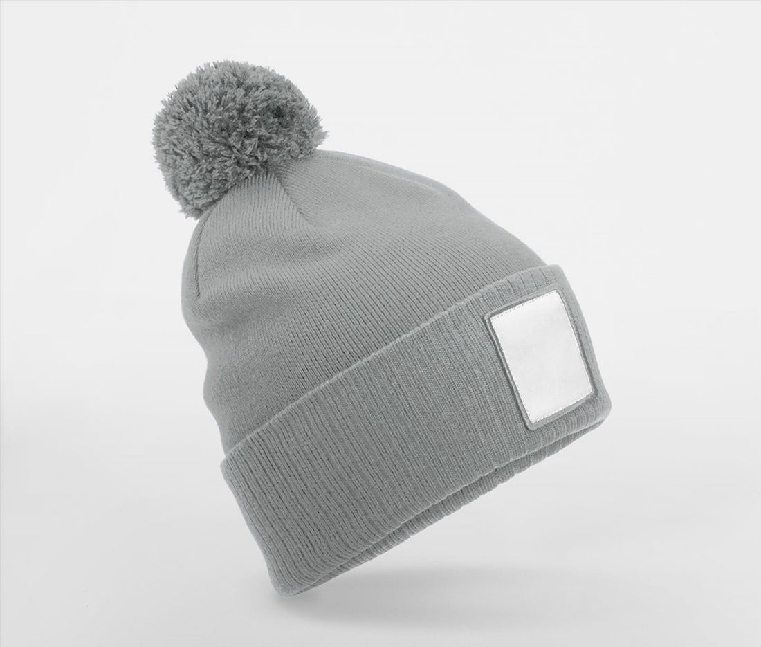 Beechfield Applique Patch Pom Beanie
