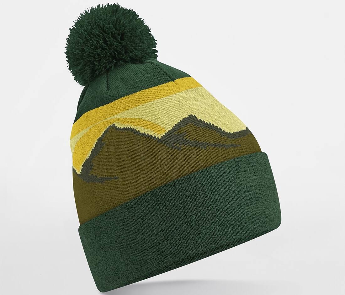 Beechfield Pompom Mountain Peaks Beanie