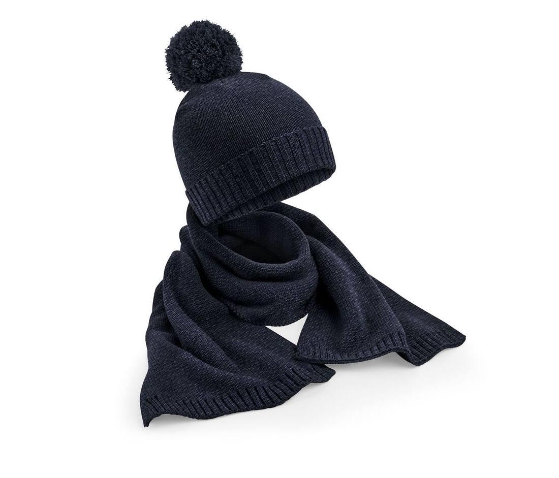Beechfield Knitted Scarf And Beanie Gift Set