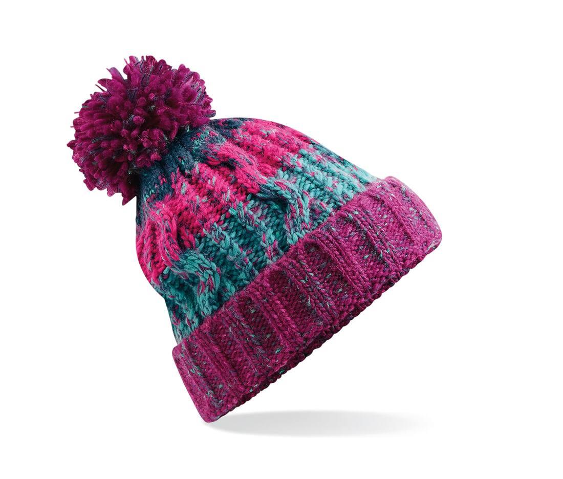 Beechfield Corkscrew Pom Pom Beanie