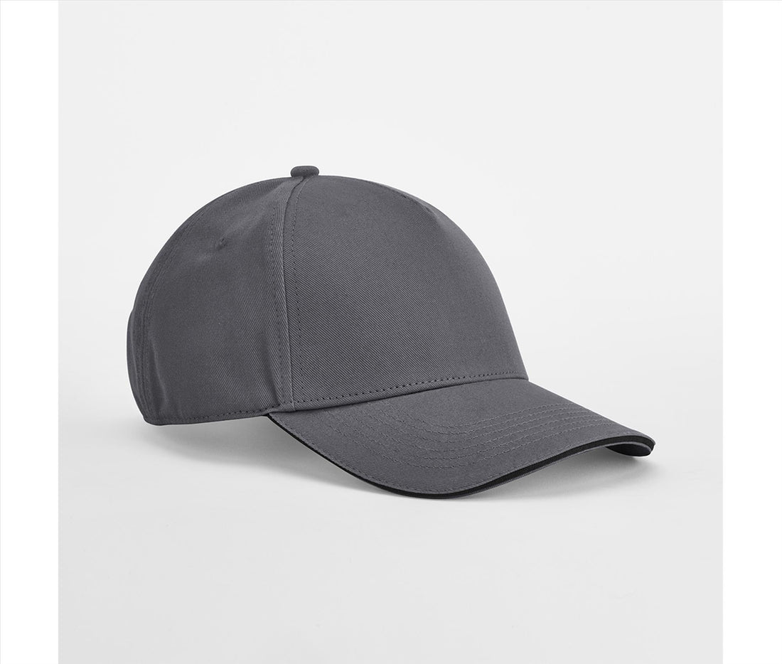 Beechfield Earthaware® Classic Organic Cotton 5 Panel Cap - Sandwich Peak