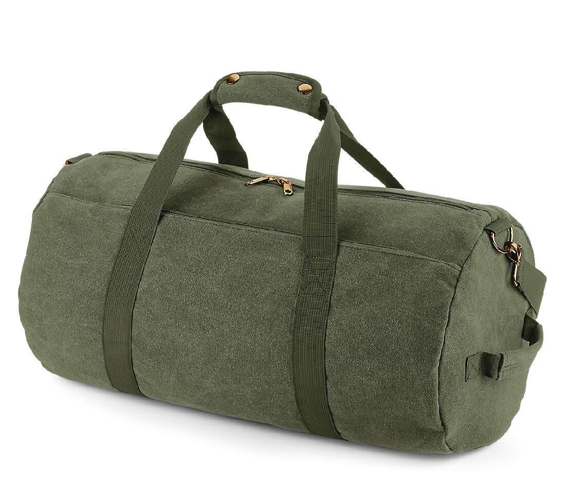 Bag Base Vintage Canvas Barrel Bag