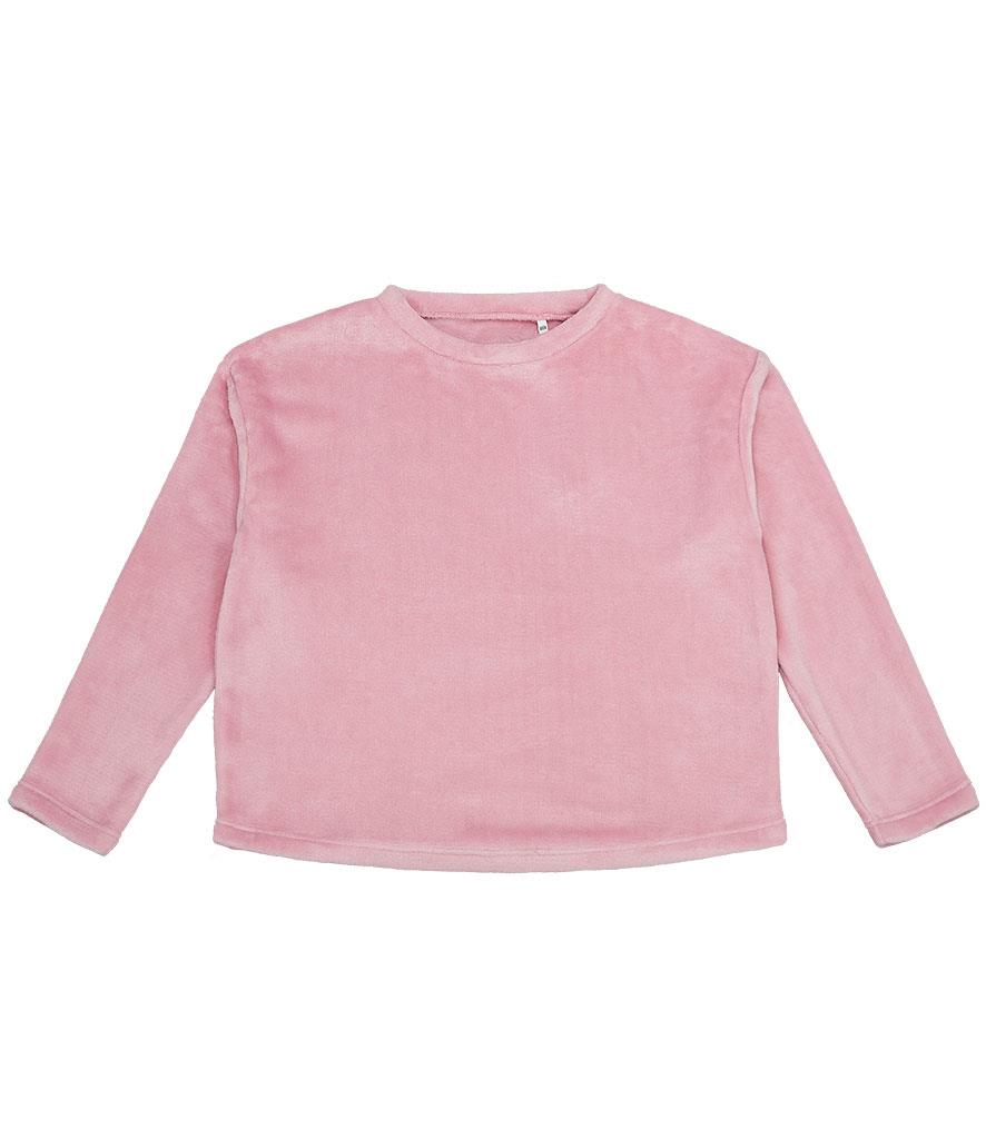 Ladies Plush Fleece Crew Neck Sweatshirt