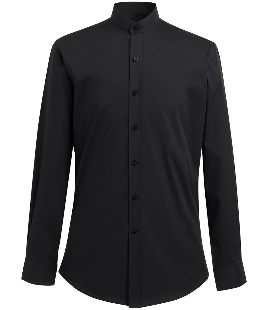 Volterra Long Sleeve Grandad Collar Shirt