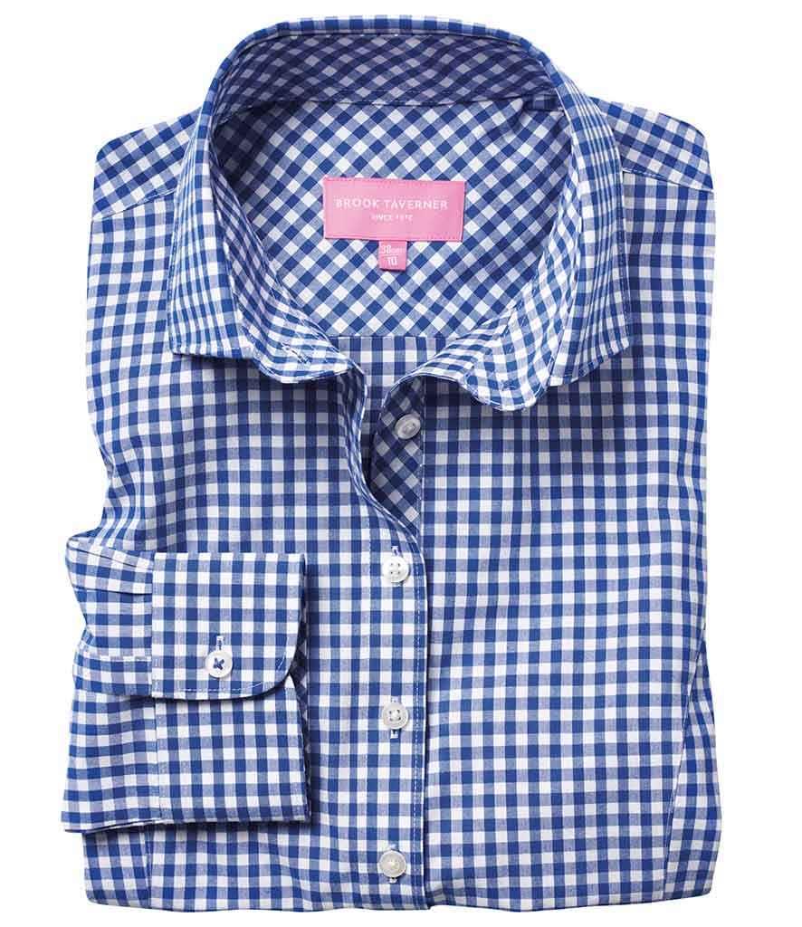 Ladies Kansas Gingham Long Sleeve Shirt