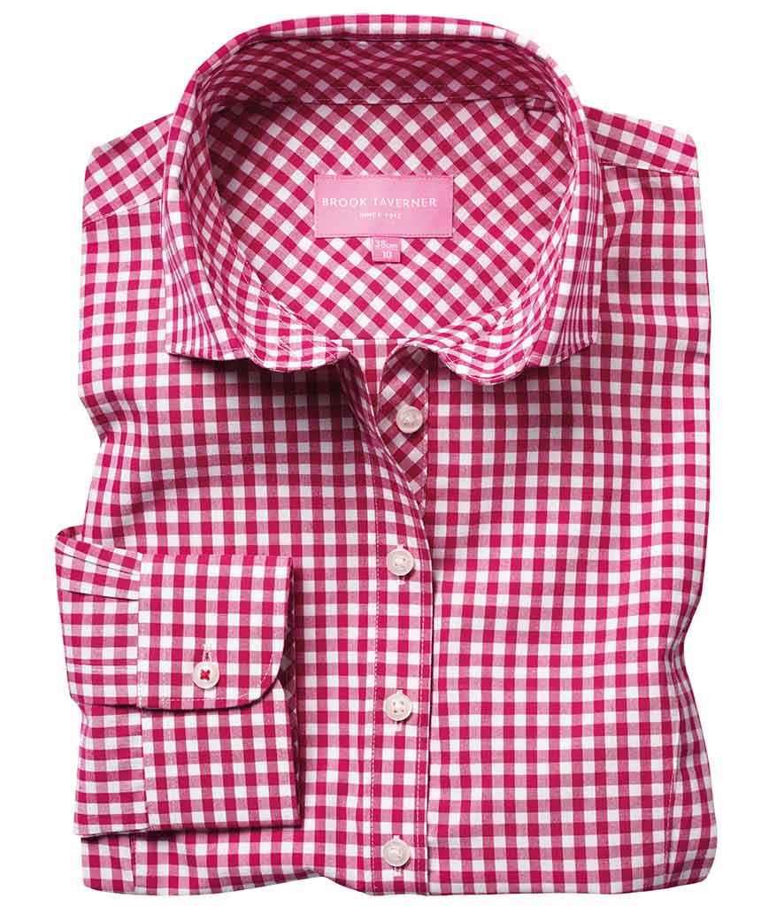 Ladies Kansas Gingham Long Sleeve Shirt