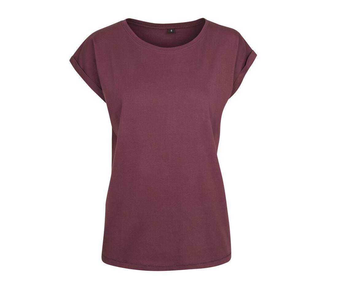 Build Your Brand Ladies Extended Shoulder T-shirt