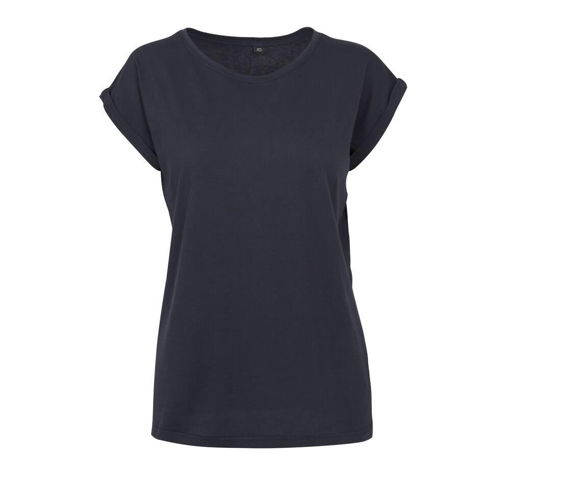 Build Your Brand Ladies Extended Shoulder T-shirt