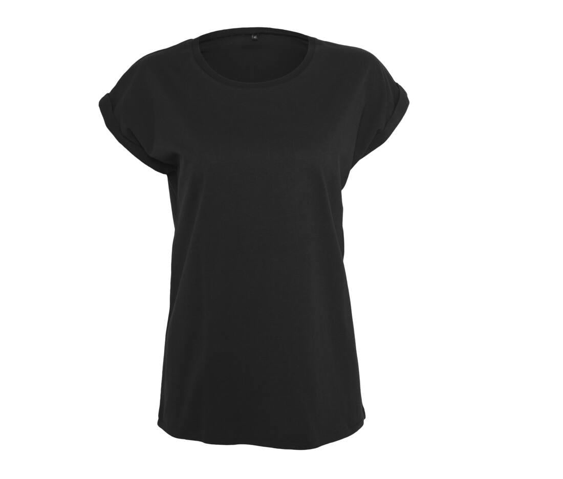 Build Your Brand Ladies Extended Shoulder T-shirt