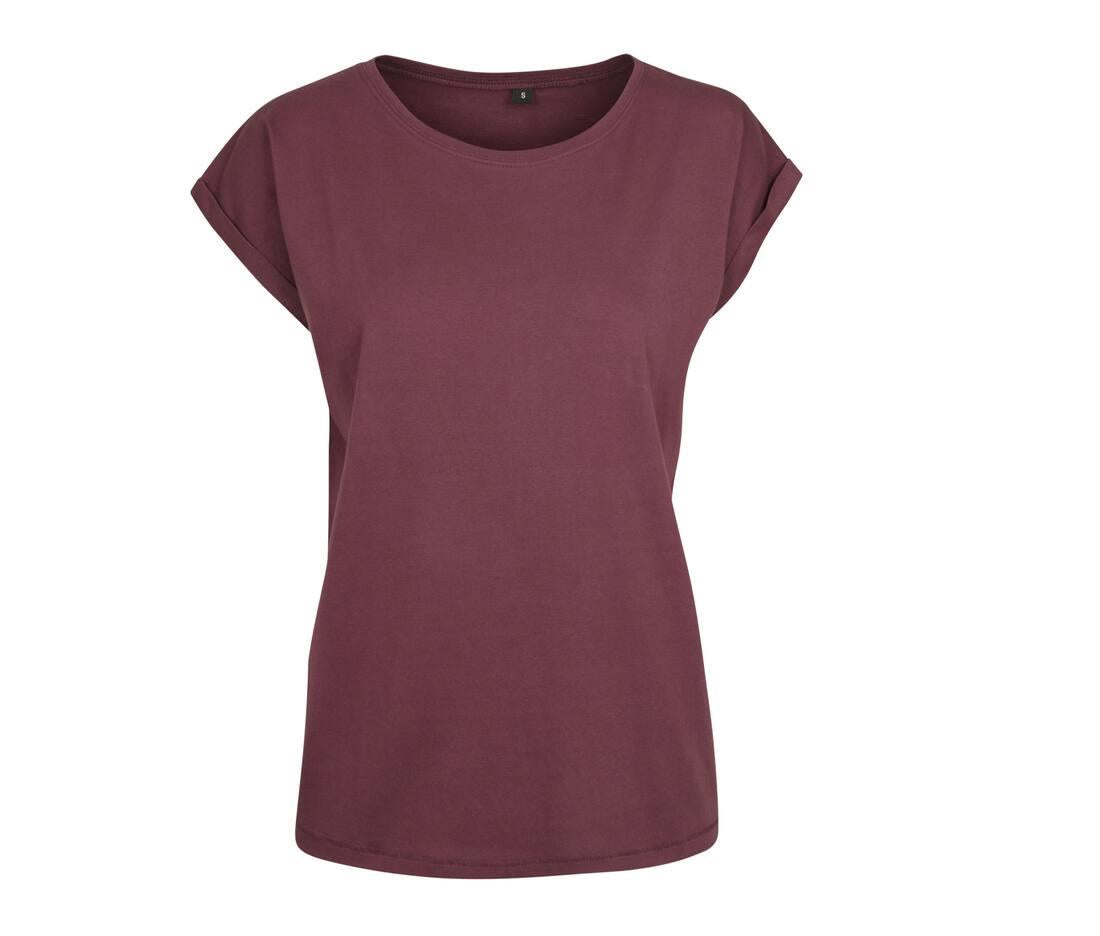 Build Your Brand Ladies Extended Shoulder T-shirt