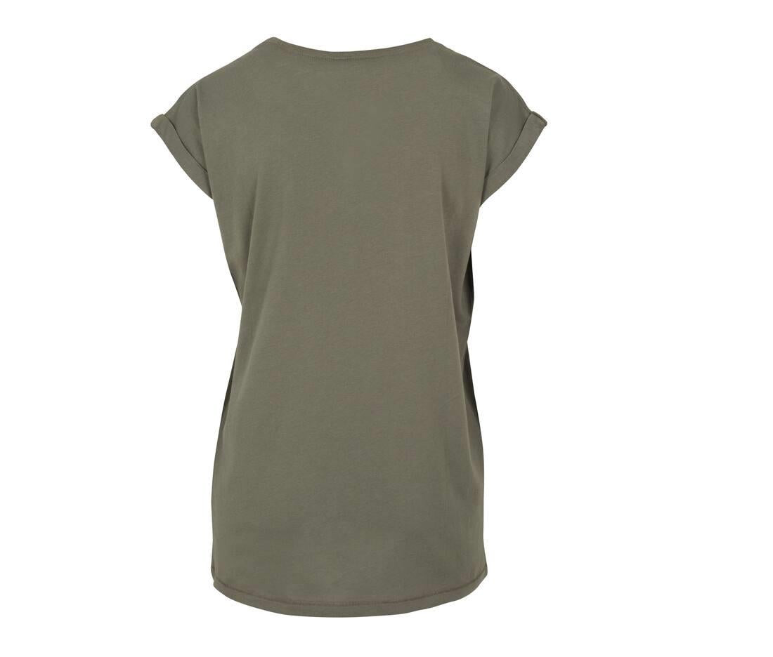 Build Your Brand Ladies Extended Shoulder T-shirt
