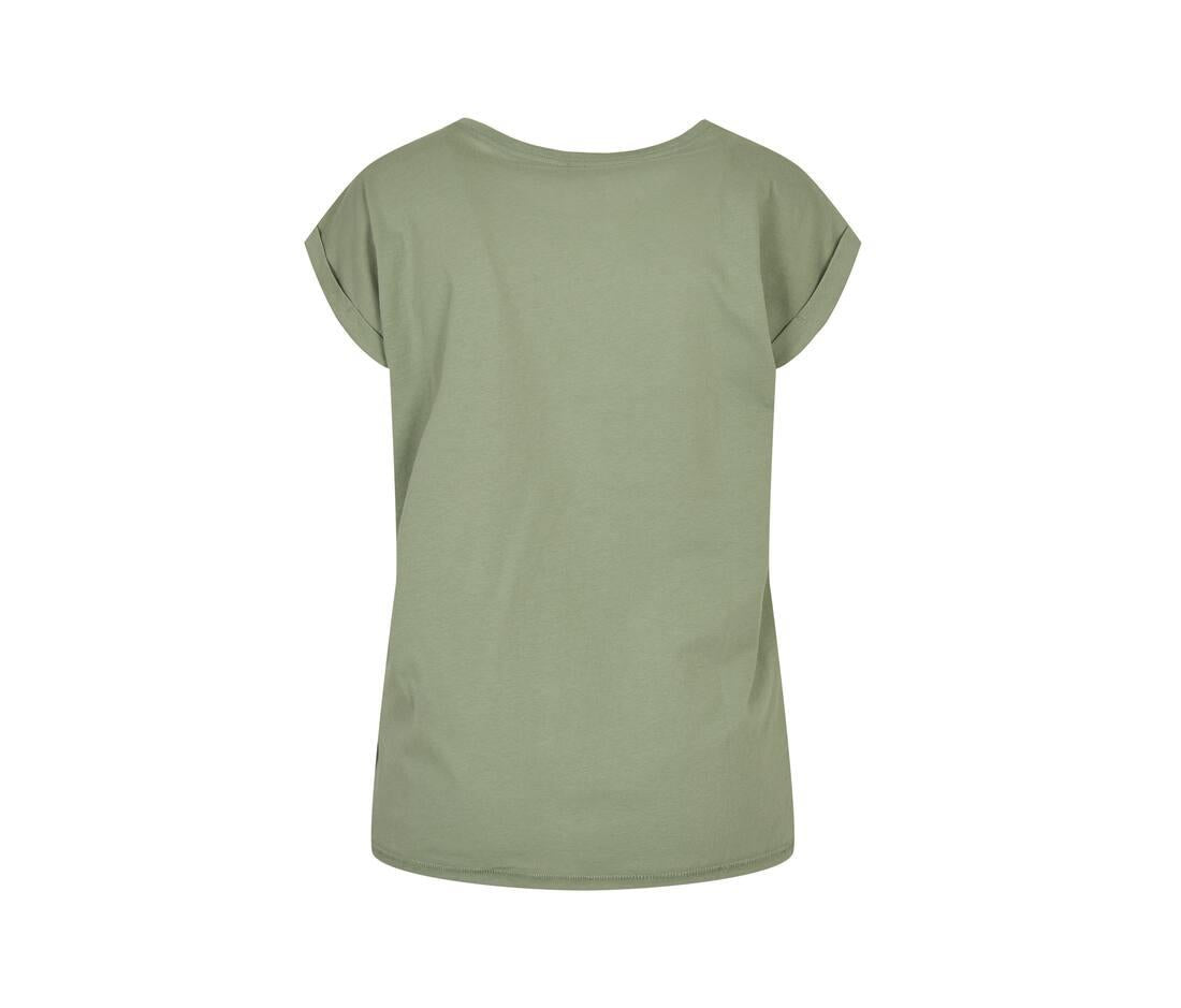 Build Your Brand Ladies Extended Shoulder T-shirt