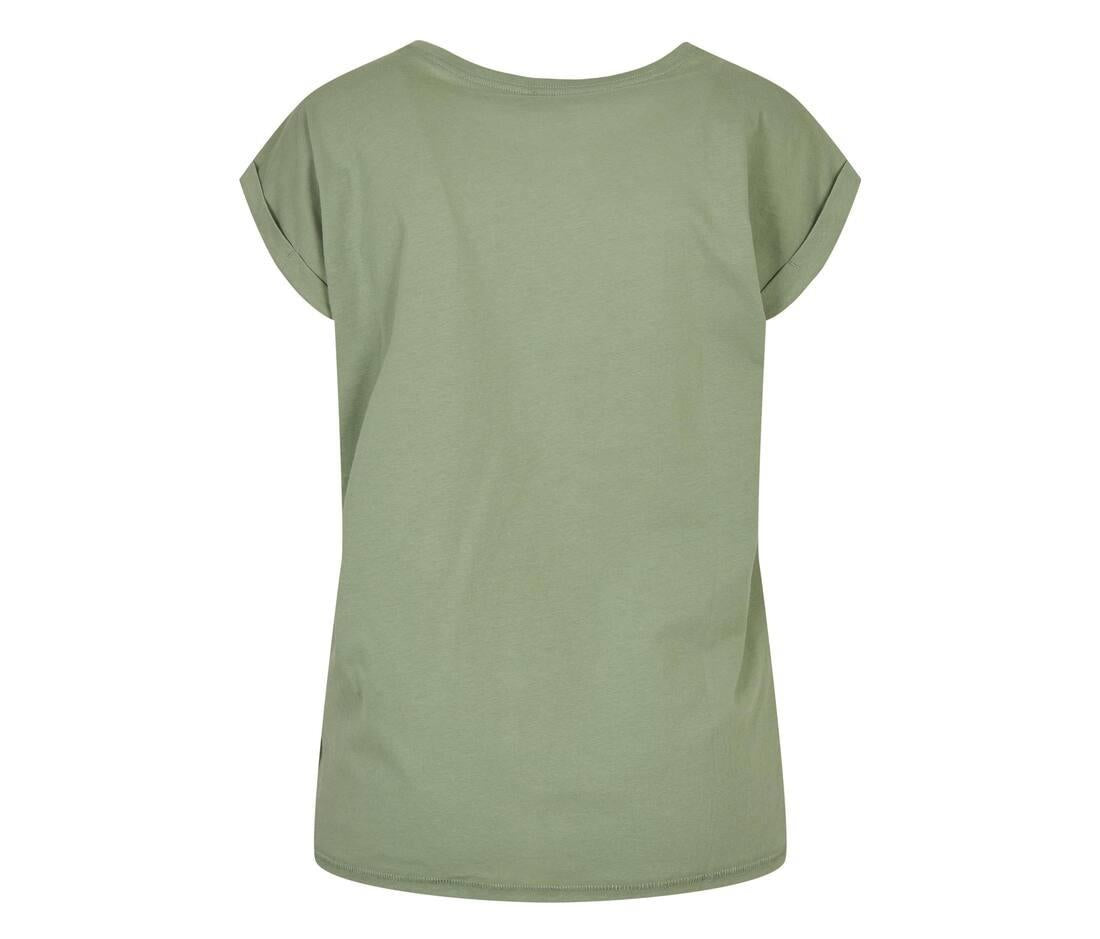 Build Your Brand Ladies Extended Shoulder T-shirt