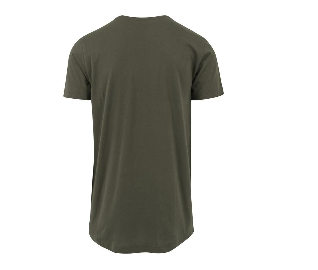 Build Your Brand Shaped Long T-shirt