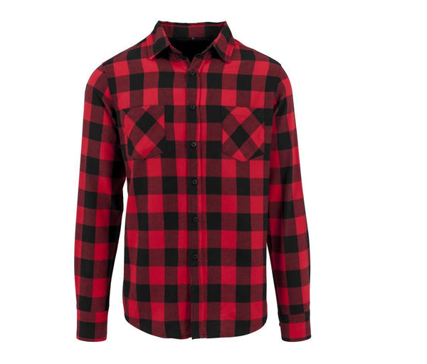 Build Your Brand Checked Flanell Shirt