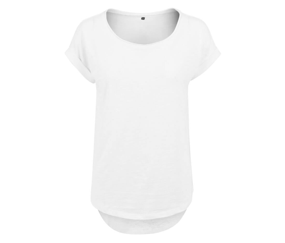 Build Your Brand Ladies Long Slub T-shirt