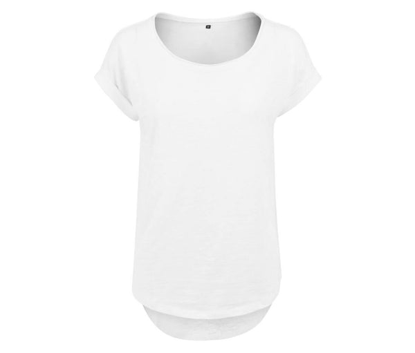 Build Your Brand Ladies Long Slub T-shirt