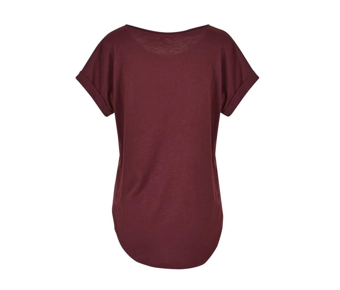 Build Your Brand Ladies Long Slub T-shirt