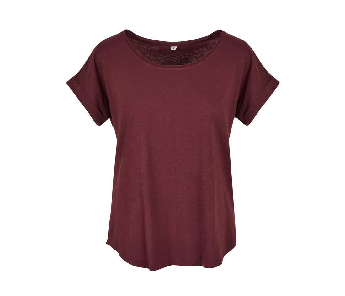 Build Your Brand Ladies Long Slub T-shirt