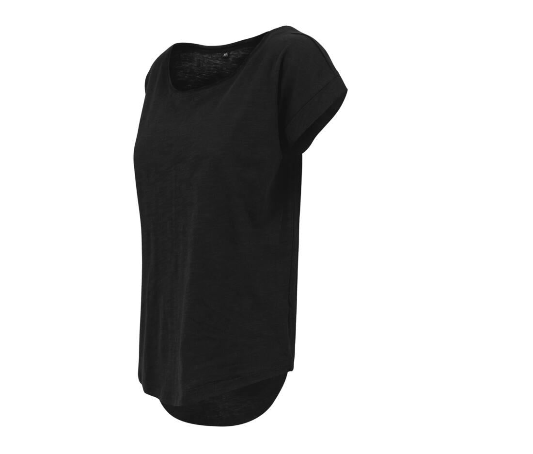 Build Your Brand Ladies Long Slub T-shirt
