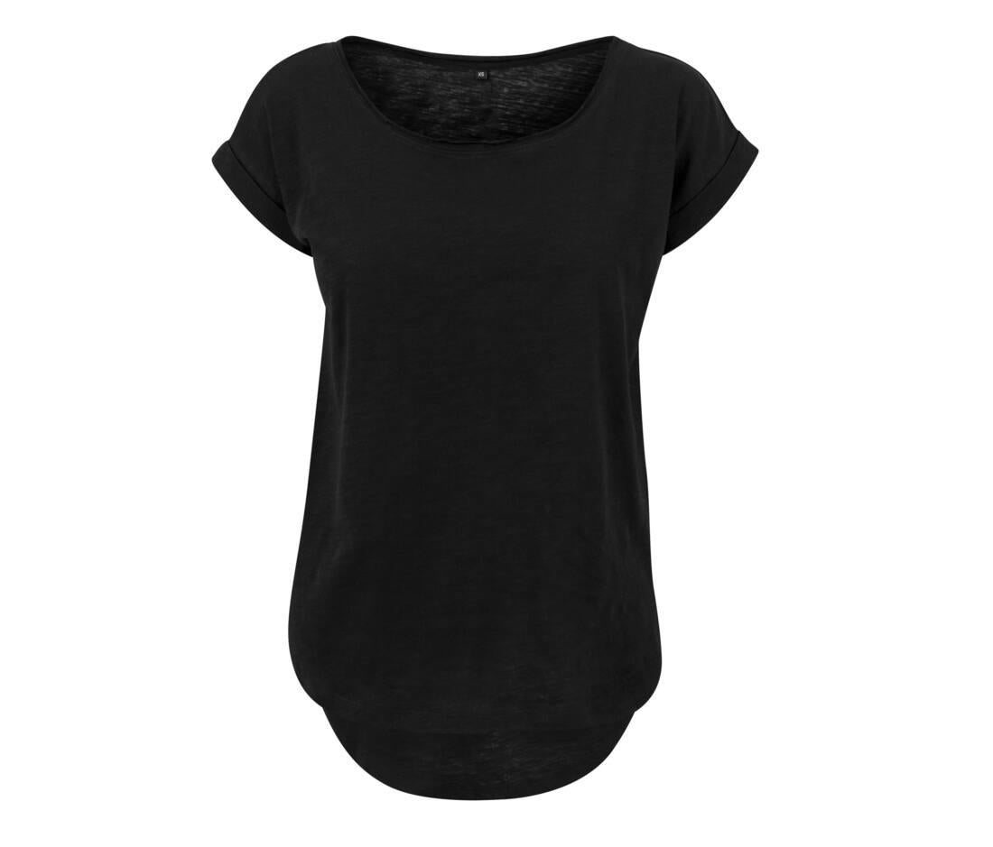 Build Your Brand Ladies Long Slub T-shirt