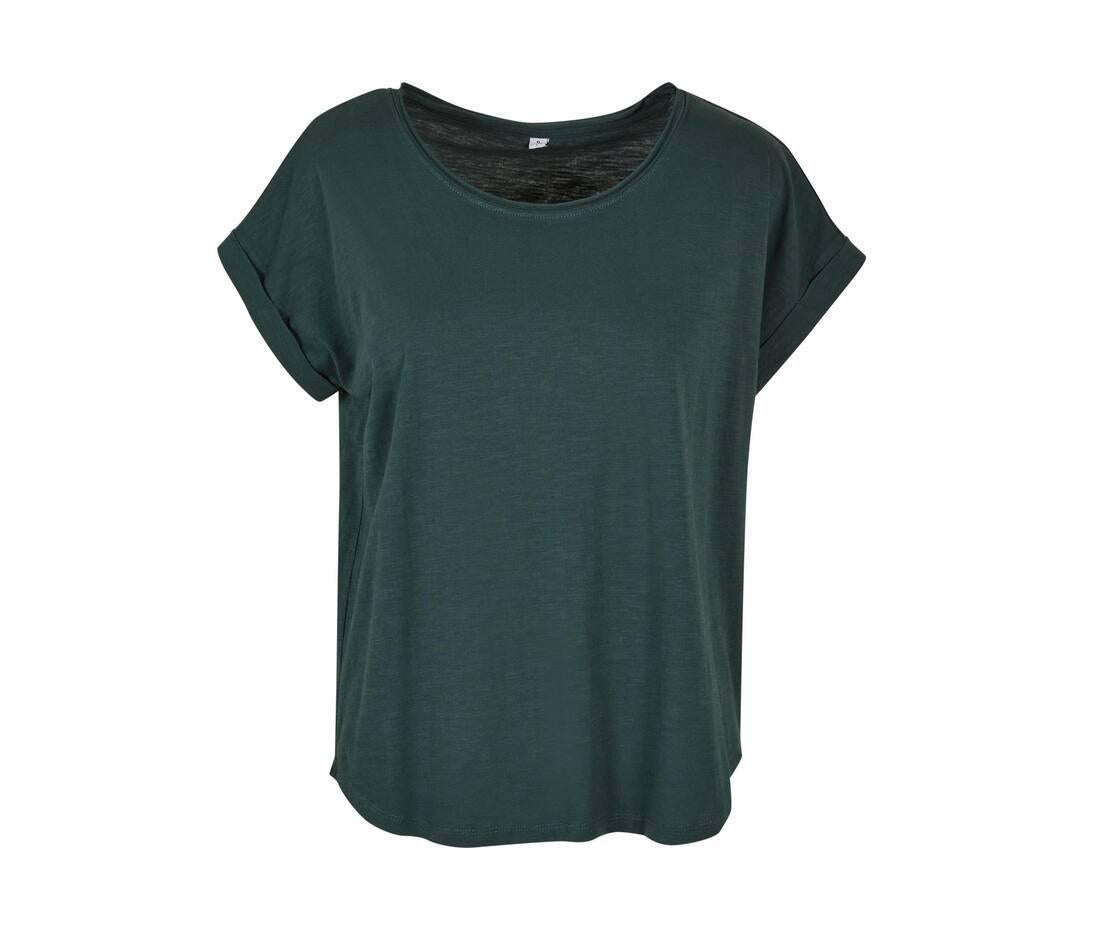 Build Your Brand Ladies Long Slub T-shirt
