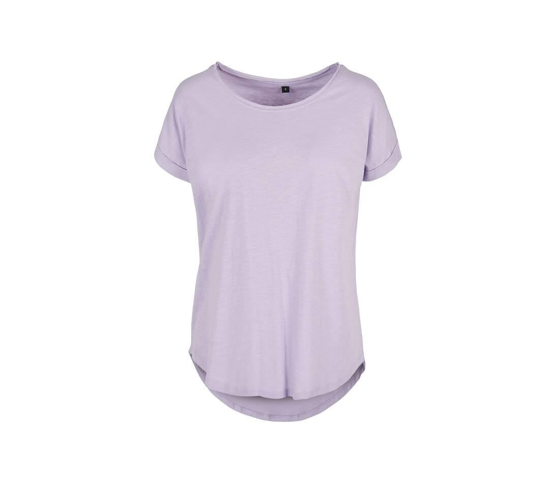 Build Your Brand Ladies Long Slub T-shirt