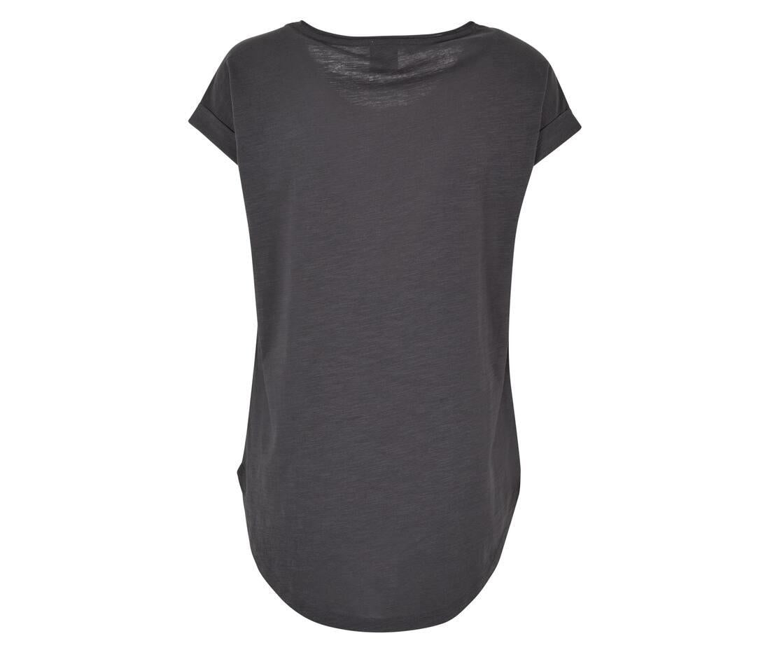 Build Your Brand Ladies Long Slub T-shirt