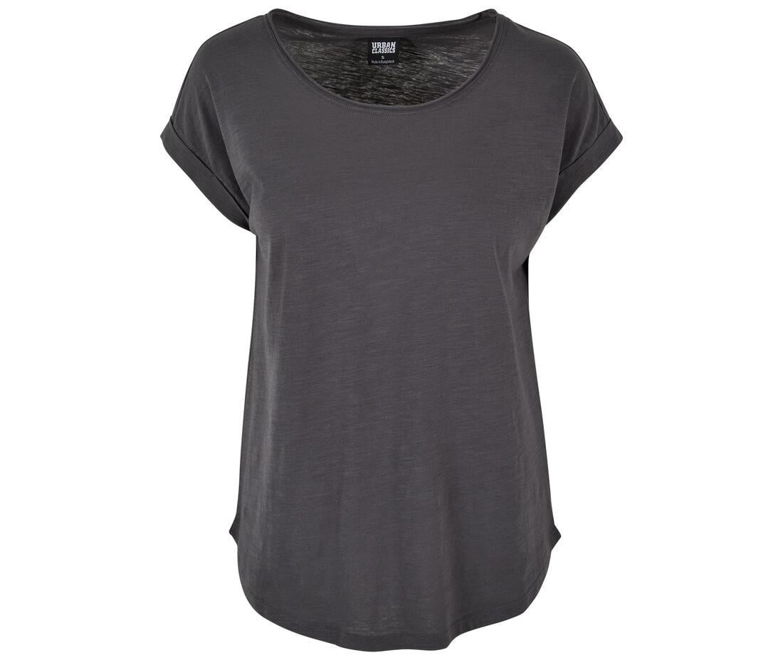 Build Your Brand Ladies Long Slub T-shirt