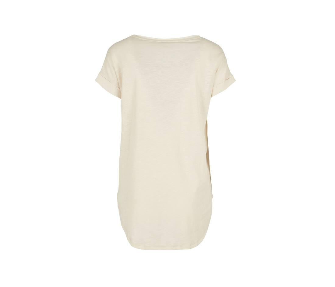 Build Your Brand Ladies Long Slub T-shirt