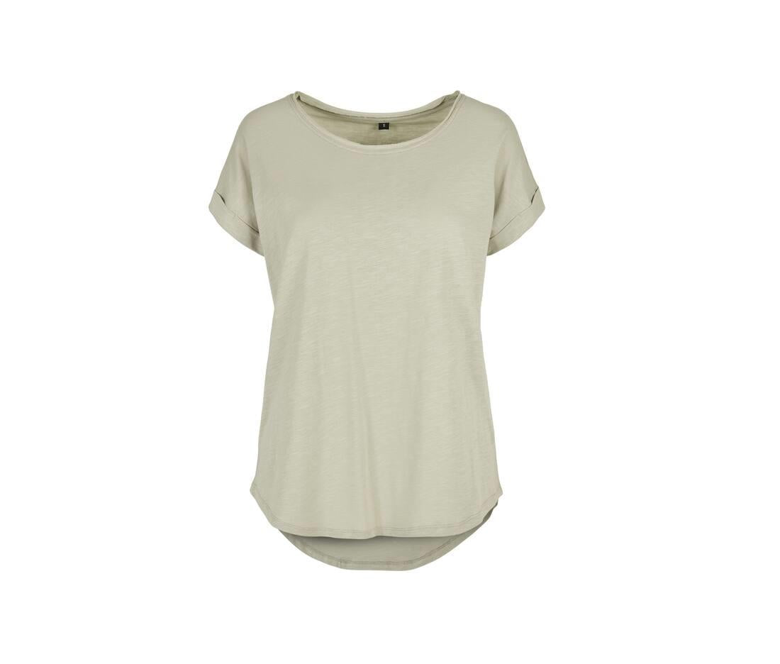 Build Your Brand Ladies Long Slub T-shirt